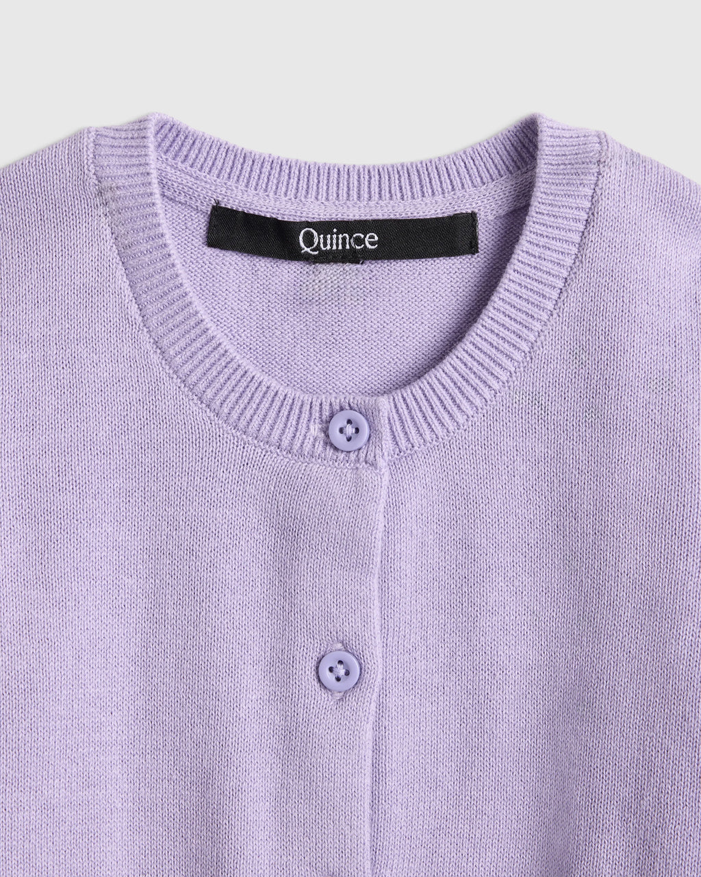 100% Organic Cotton Crewneck Cardigan - 0-3M / Ivory