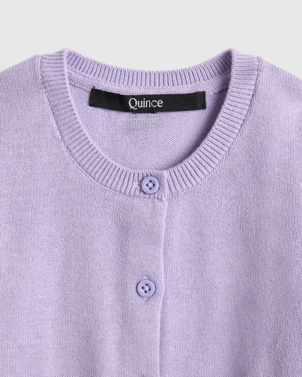 100% Organic Cotton Crewneck Cardigan - 0-3M / Ivory
