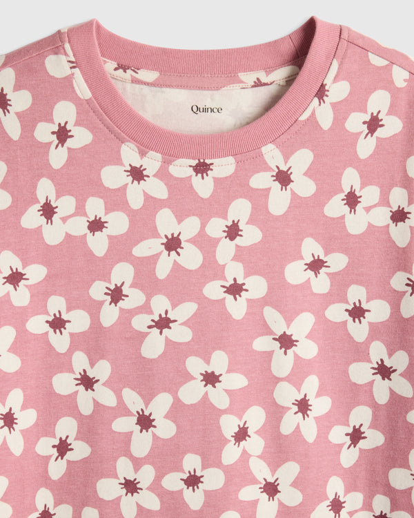 100% Organic Cotton Jersey Short Sleeve Tee - 6 / Dino Sketch