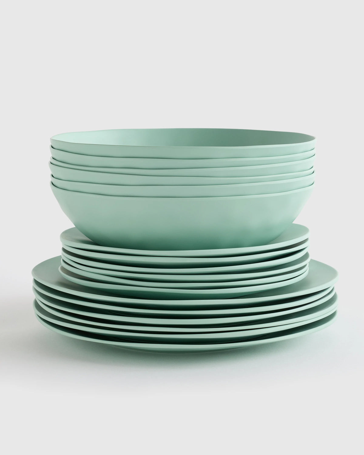 Outdoor Melamine 18pc Dinnerware Set - One Size / Mint Green Main image
