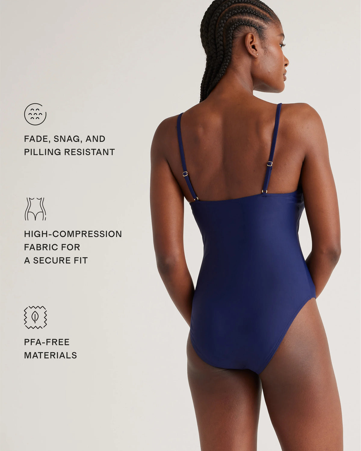 Italian Cami One-Piece Swimsuit - XS / Black