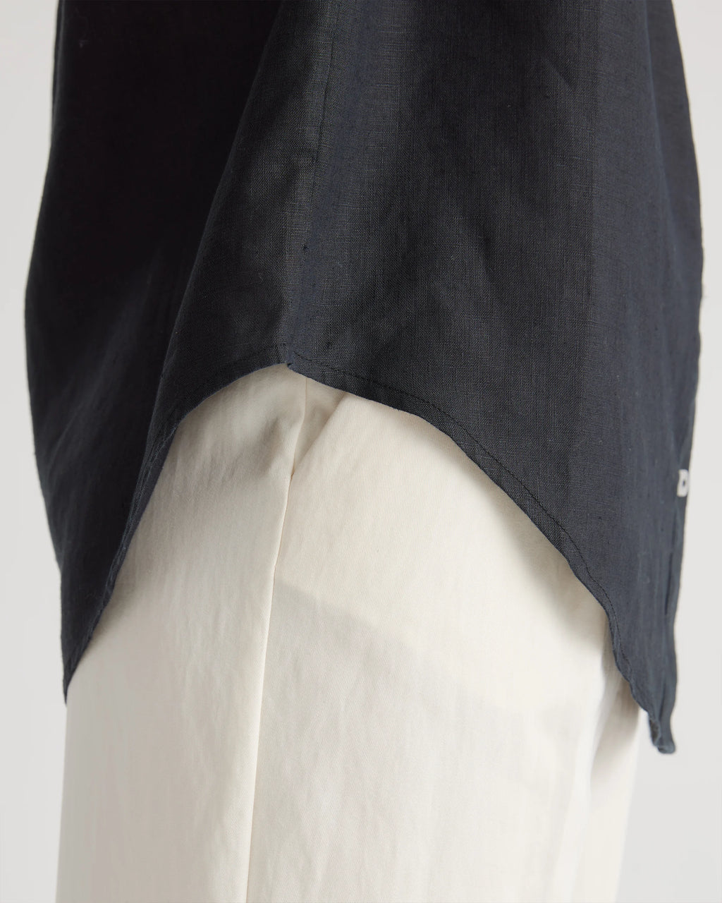 100% European Linen Camp Shirt - XS / Sky Blue Mariner Stripe