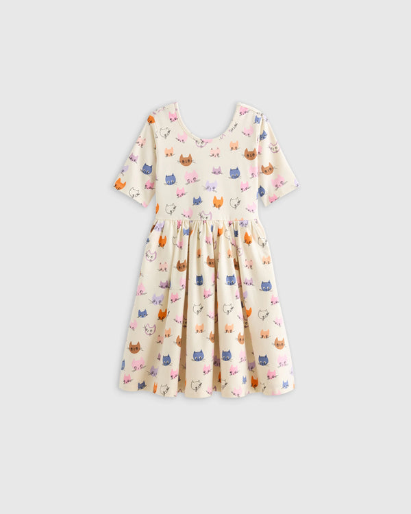 Organic Cotton Skater Dress - 2T / Sweet Cherries
