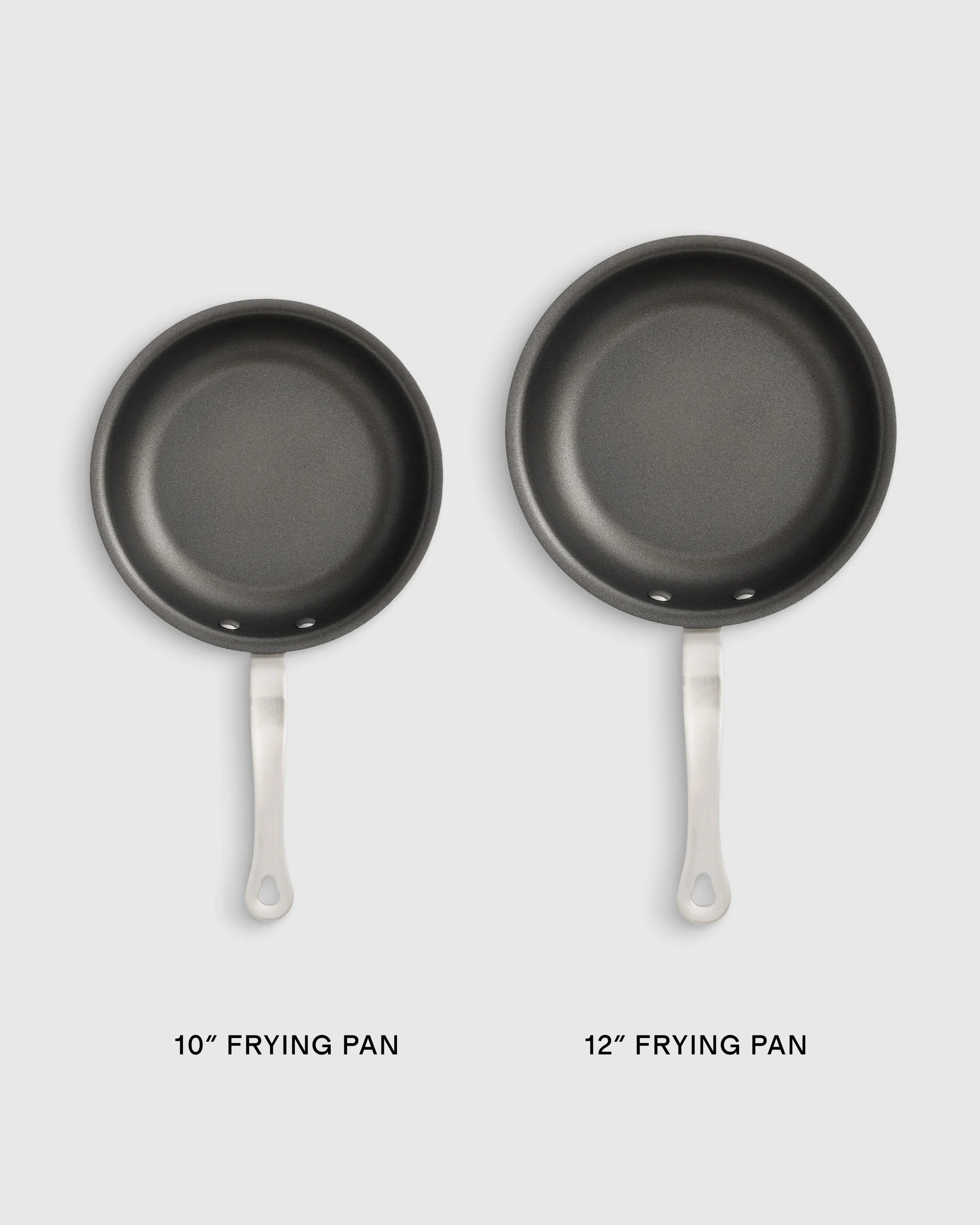 5-Ply Stainless Steel Nonstick Cookware: 2-Piece Frying Pan Set: 10" & 12" - 10" & 12" / No Color Secondary image