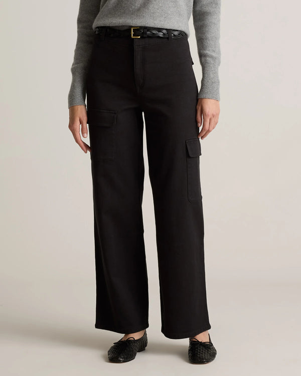 Organic Stretch Cotton Twill Cargo Pants - 0 / Light Khaki