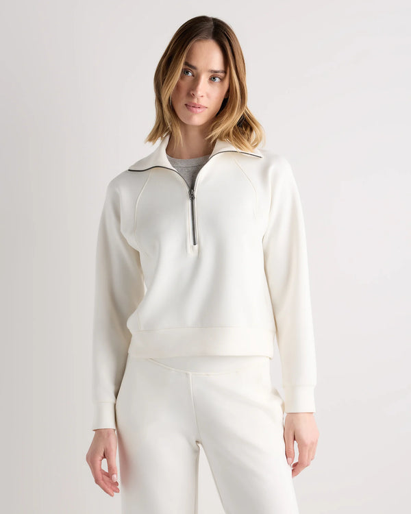 CloudComfort Half Zip Sweatshirt - XS / Pebble Beige