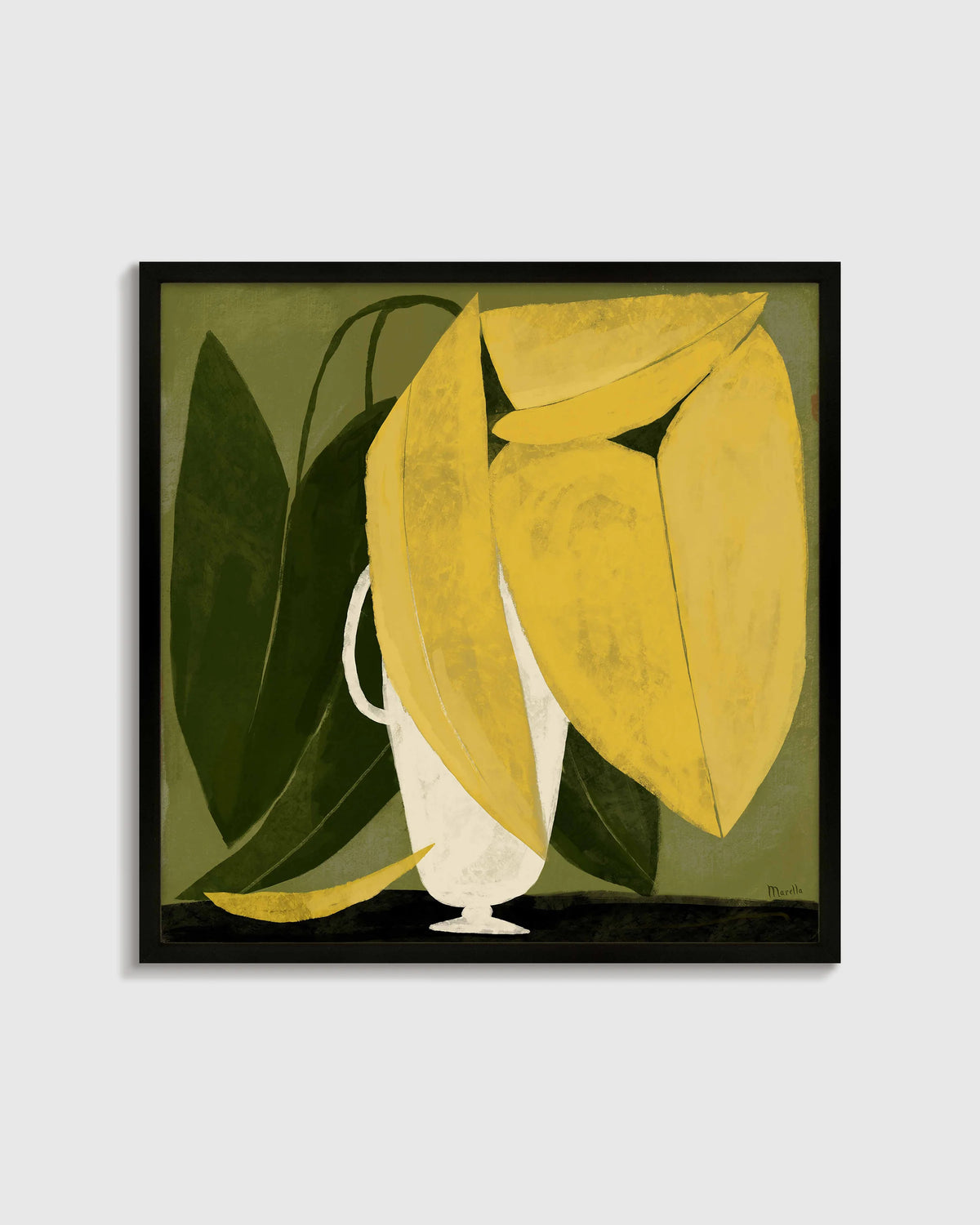 Yellow Leaves by Marco Marella - 21.25"x21.25" / Black Main image