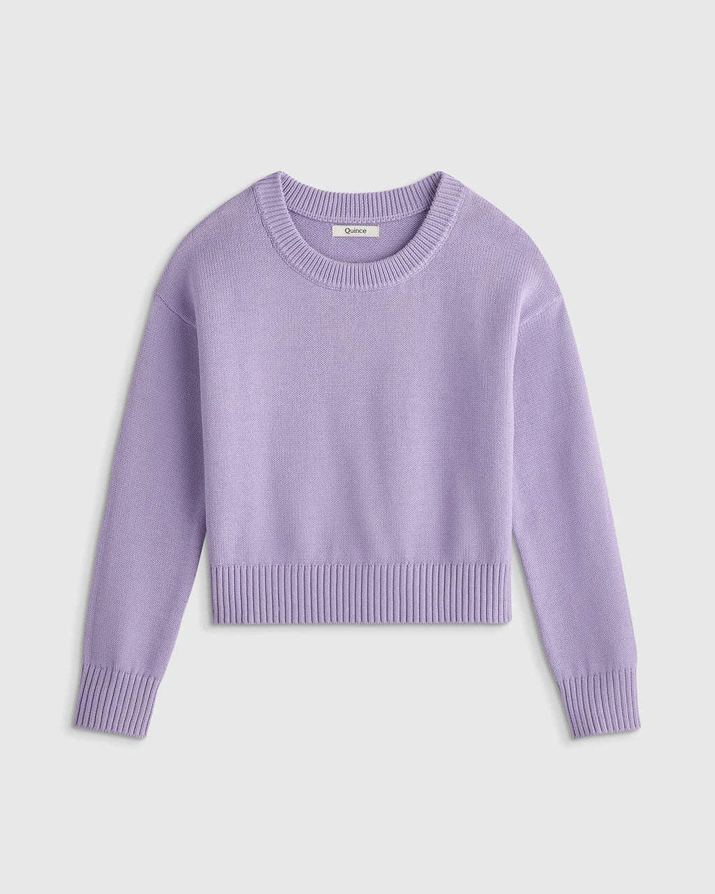100% Organic Cotton Crewneck Sweater - 6 / Navy/White
