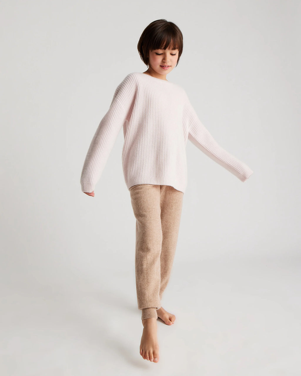 Washable Cashmere Fisherman Tunic Sweater - 6 / Oatmeal