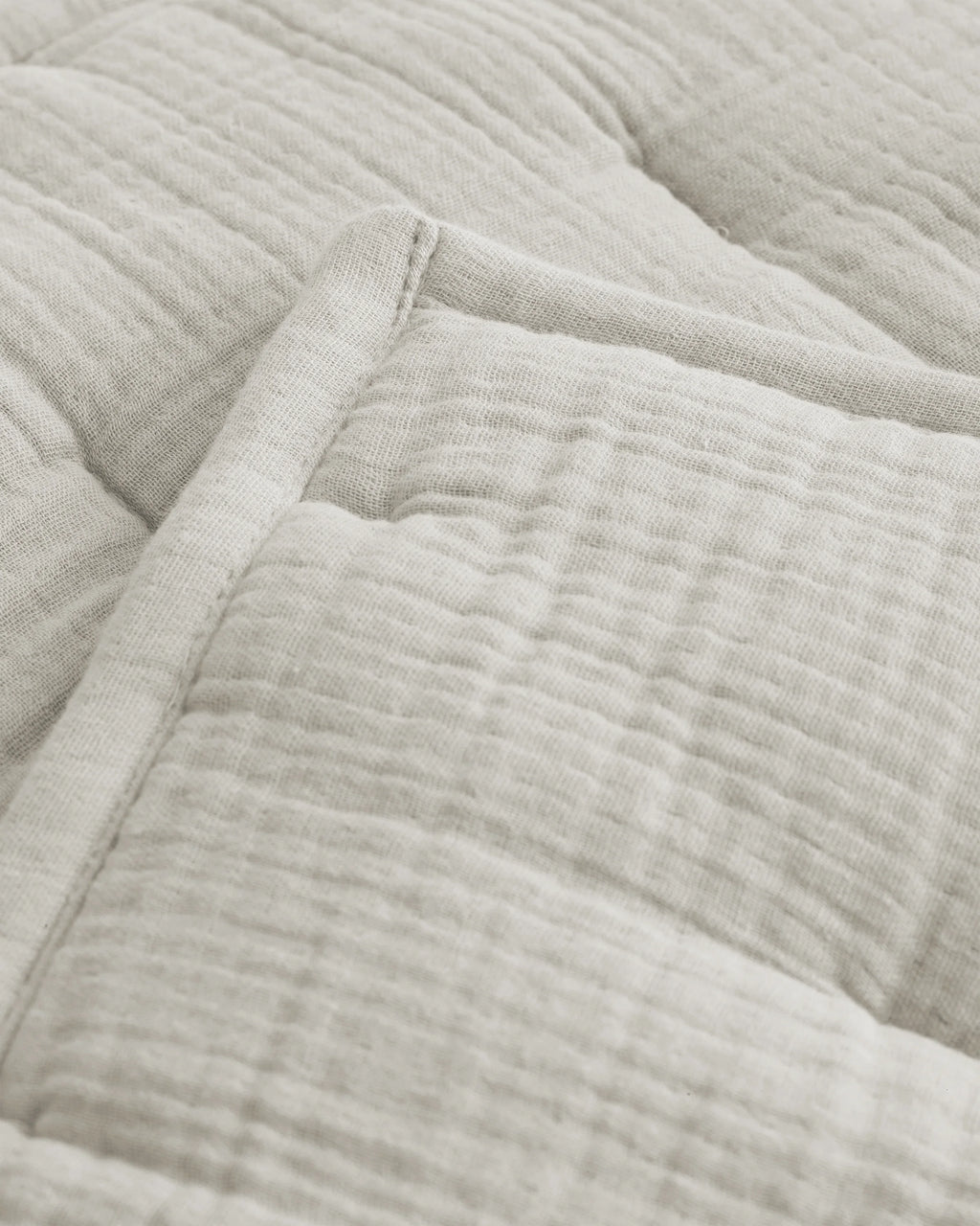 Organic Cotton Gauze Toddler Quilt - One Size / White