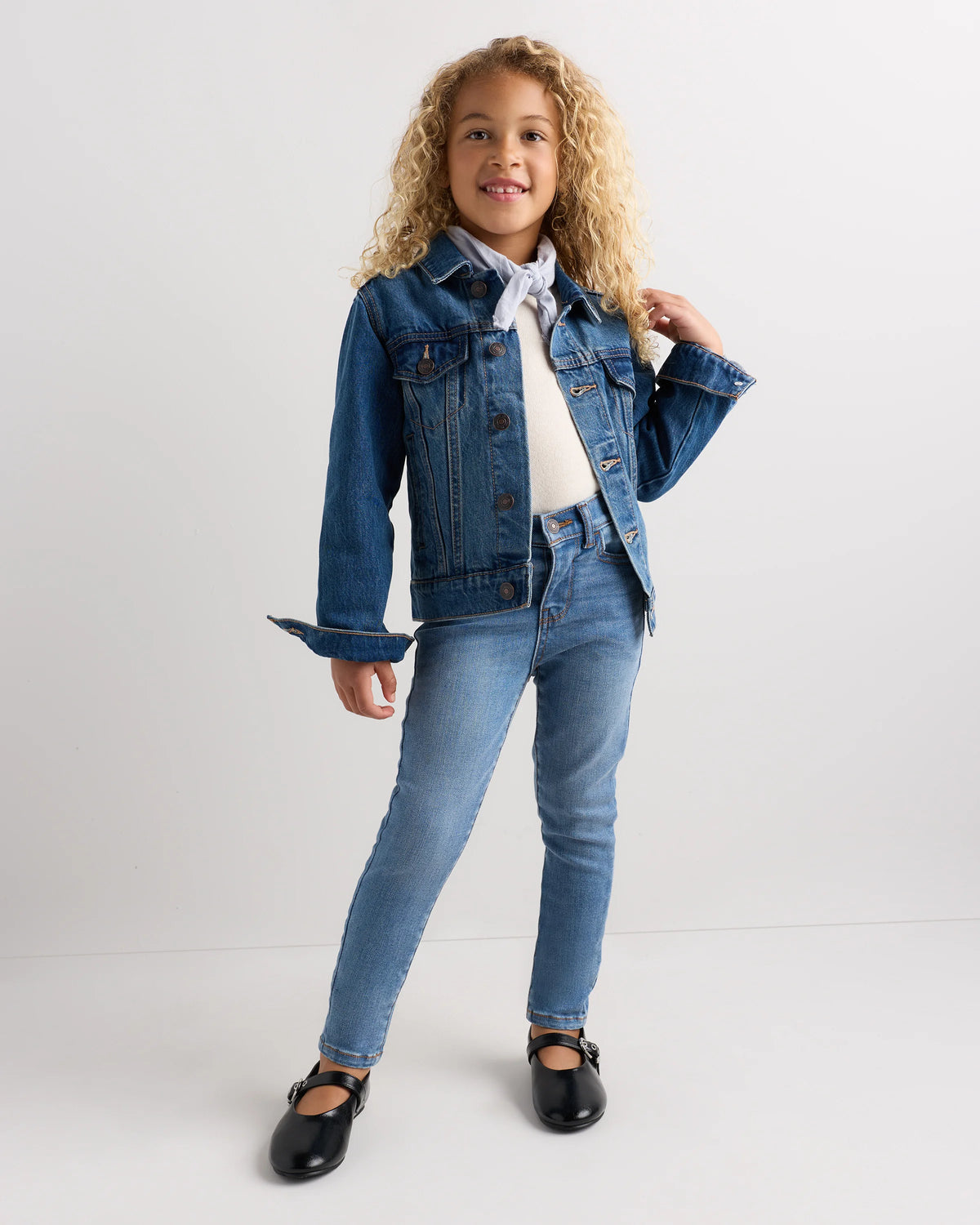 Girls Stretch Skinny Jeans - 2T / Medium Wash