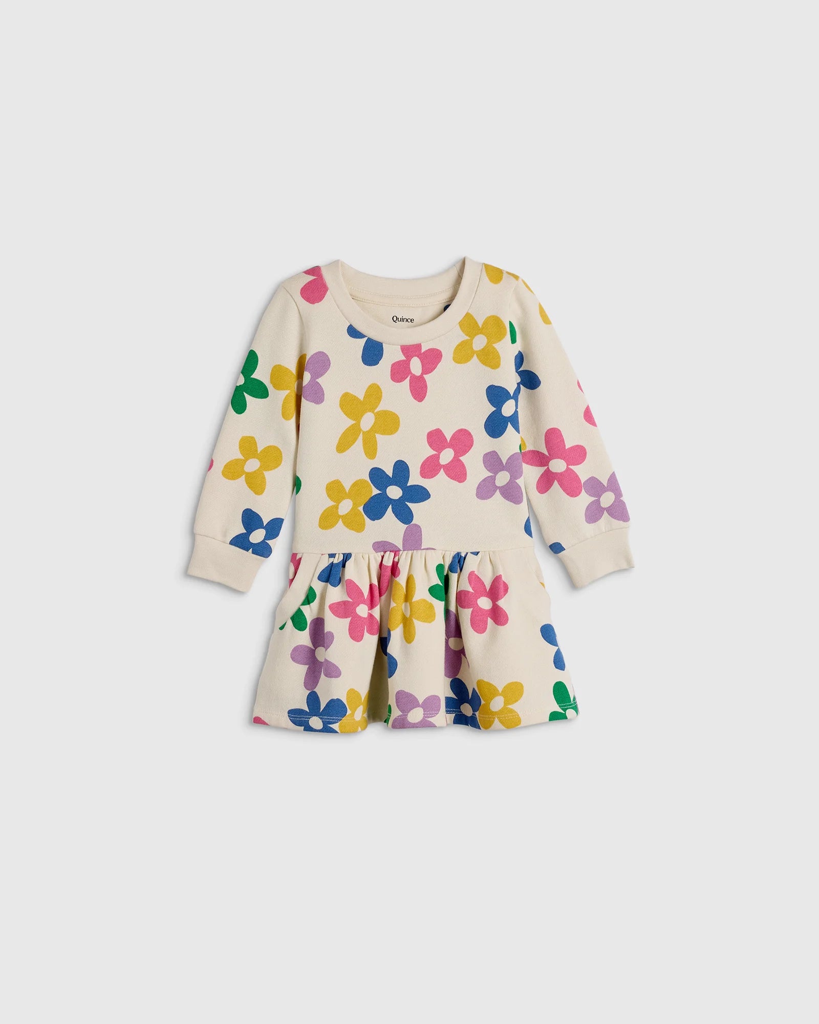 Cozy Fleece Sweatshirt Dress - 12-18M / Cherries Secondary image