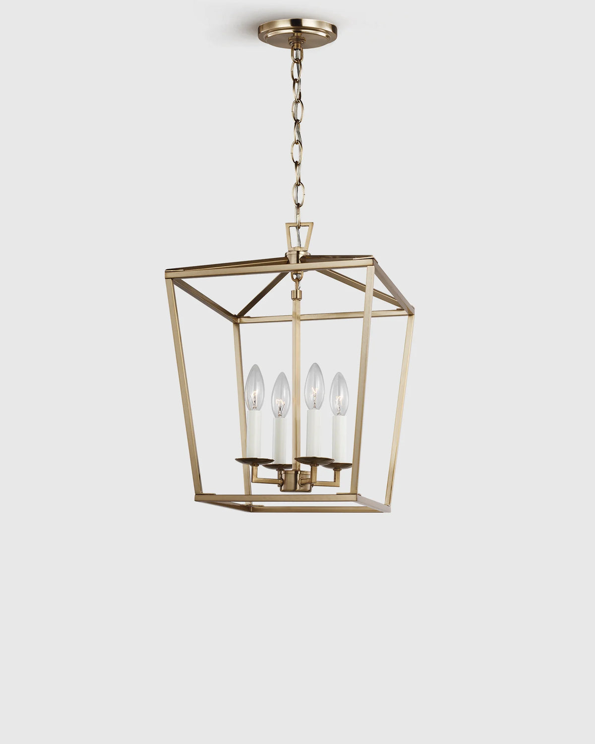 Traditional Steel Lantern Pendant - Small / Brass Main image