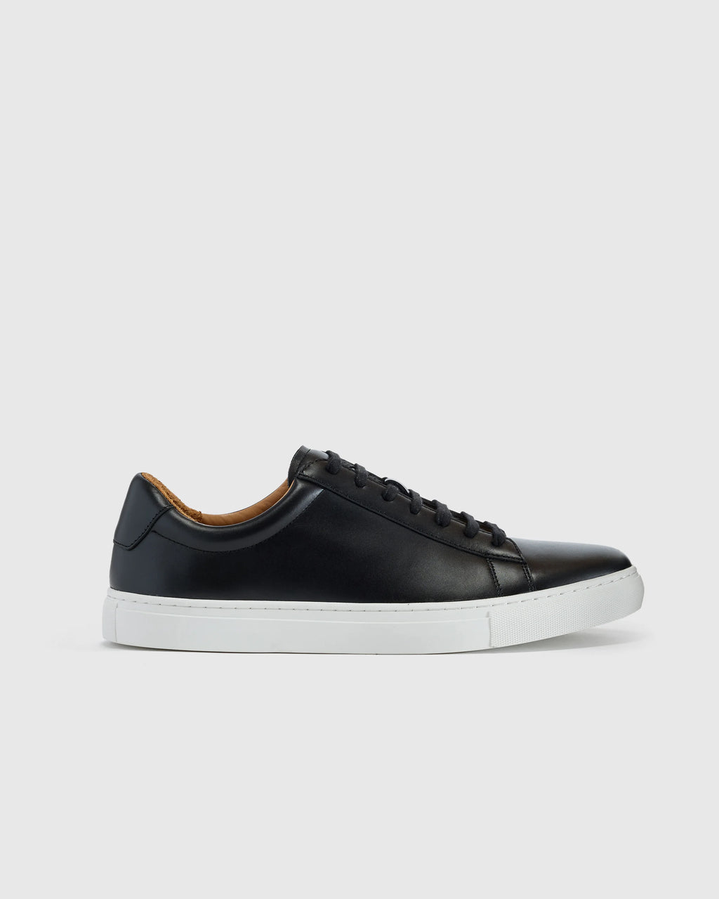 Italian Leather Everyday Sneaker - 7 / Black/Black