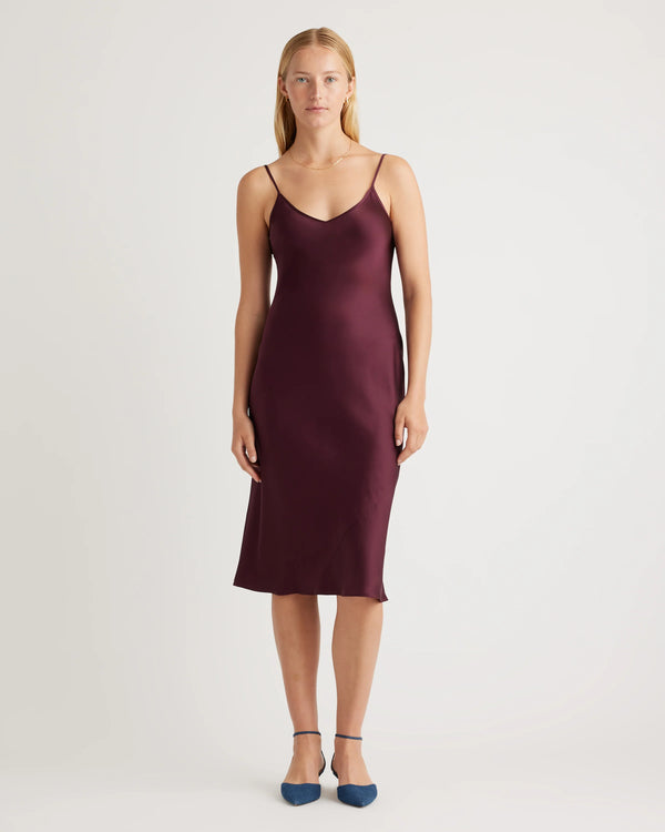 100% Washable Silk Slip Dress - XS / Black