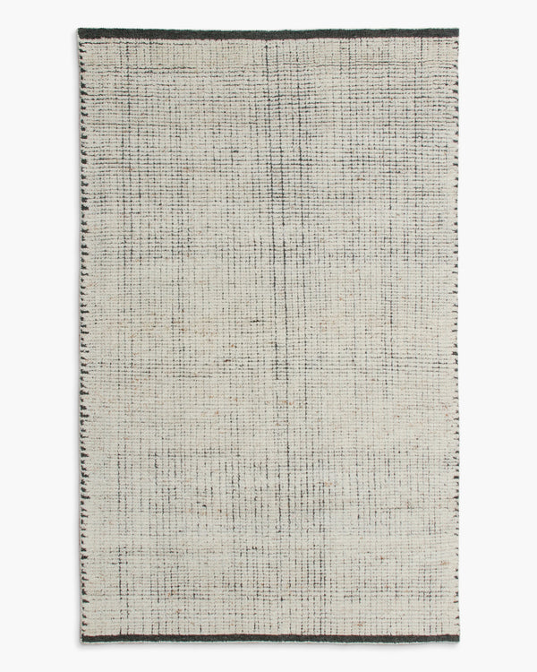 Ares Hand-Knotted Wool Rug - 3' x 5' / Ivory/Charcoal