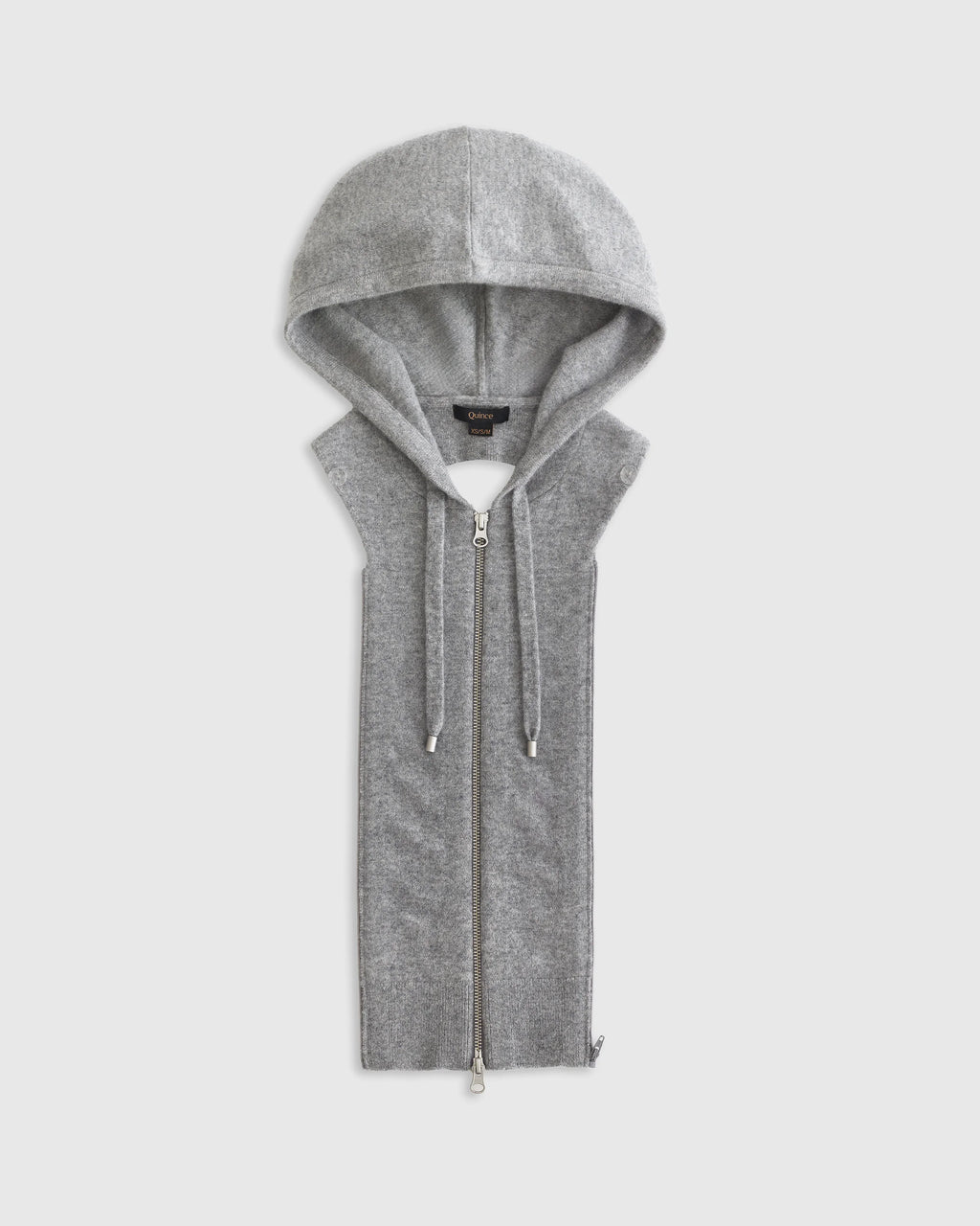 100% Mongolian Cashmere Hoodie Blazer Insert - XS/S/M / Black