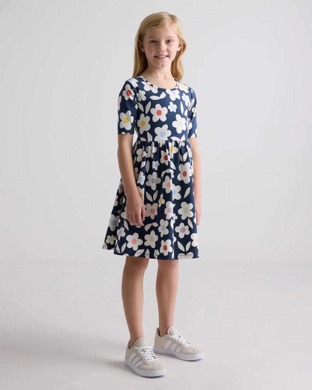 Organic Cotton Skater Dress - 6 / Sweet Cherries