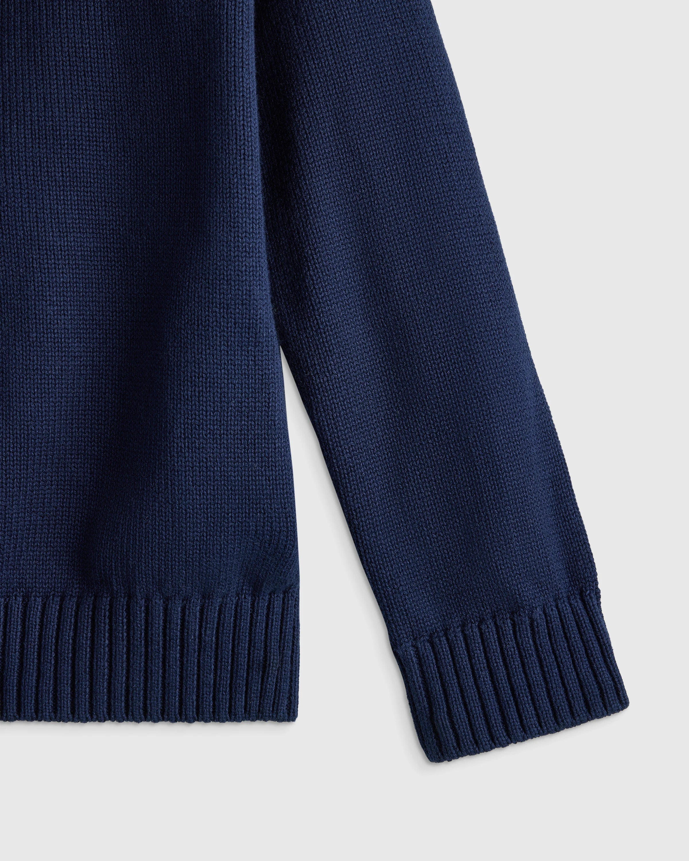 Boys 100% Organic Cotton Quarter-Zip Sweater - 6 / Navy Secondary image