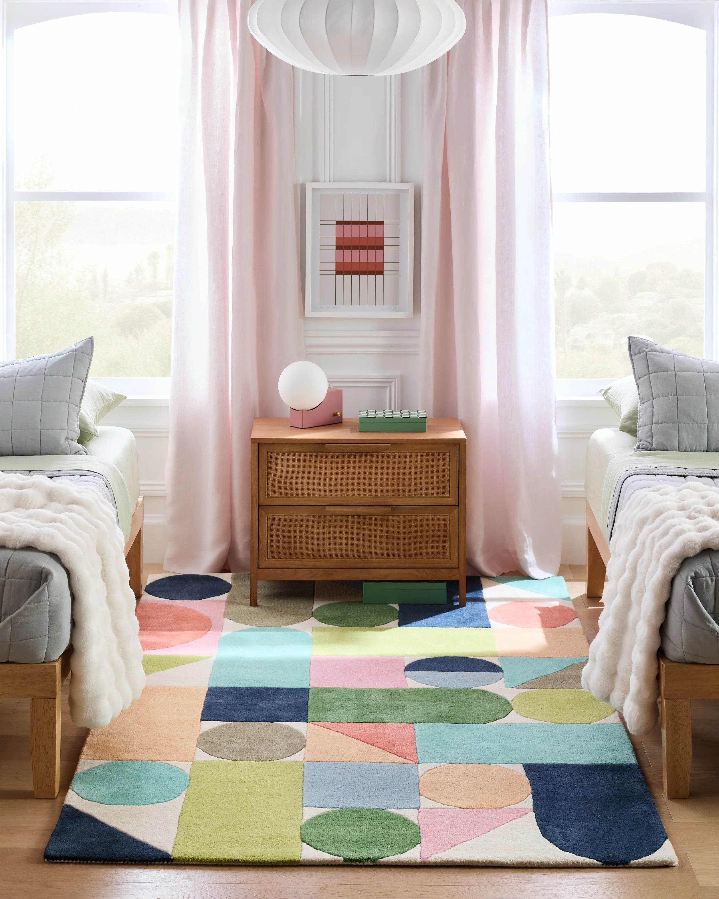 Bold Shapes Hand-Tufted Wool Rug - 3'6" x 5'6" / Multi Secondary image