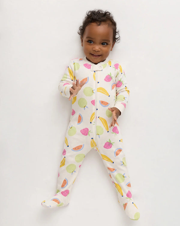 100% Organic Cotton Footie Pajama - 0-3M / Vehicles