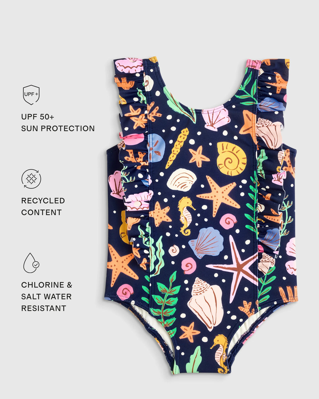 Ruffle One Piece Swimsuit - 2T / Soft Ditsy Floral