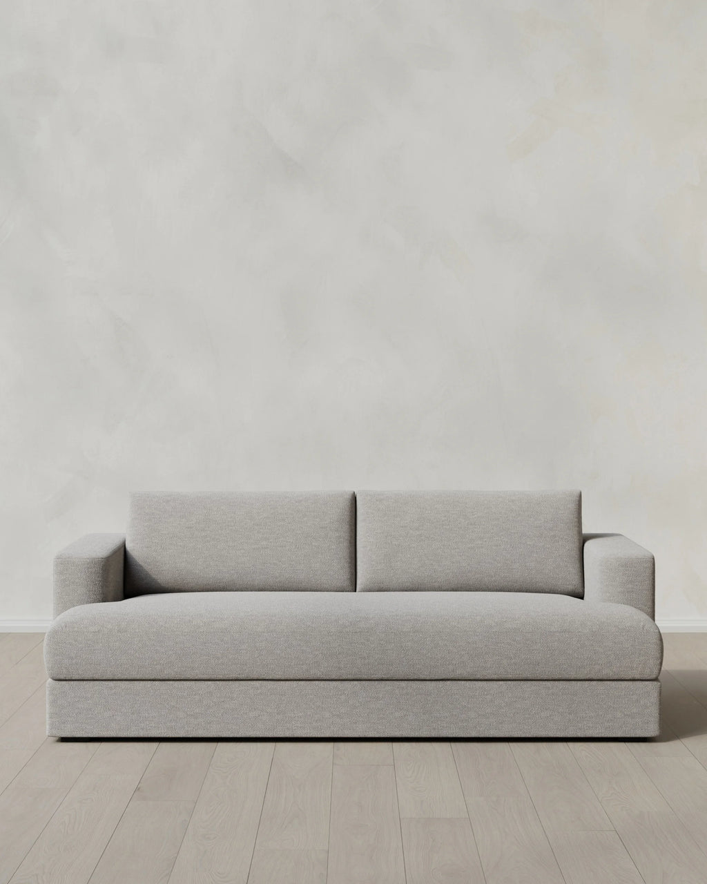 Sierra Curved Arm Sofa in Performance Basketweave - 7ft / Flax