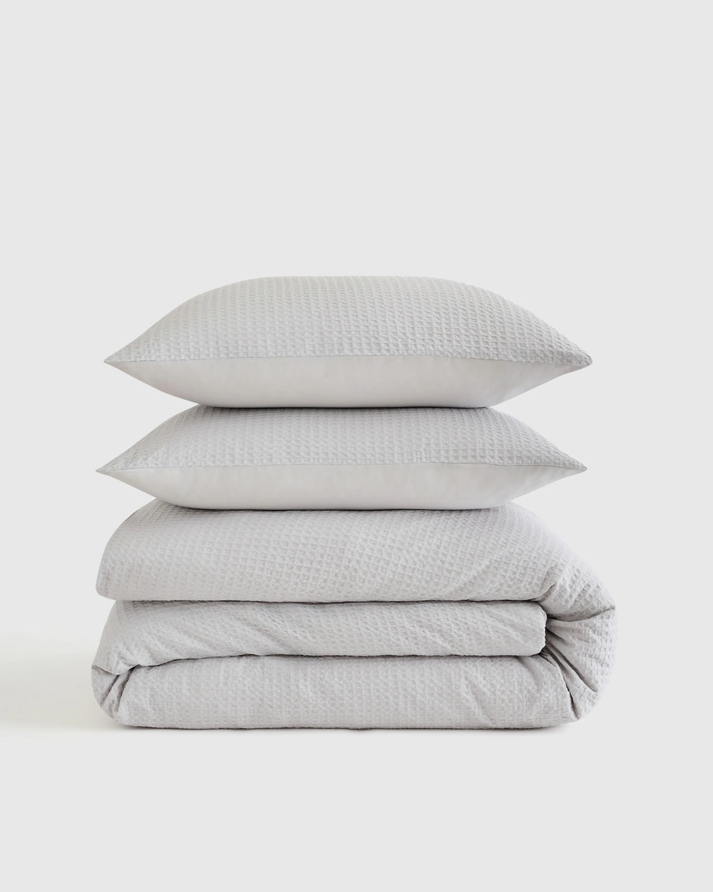 Organic Luxe Honeycomb Duvet Cover Set - Twin / Mineral