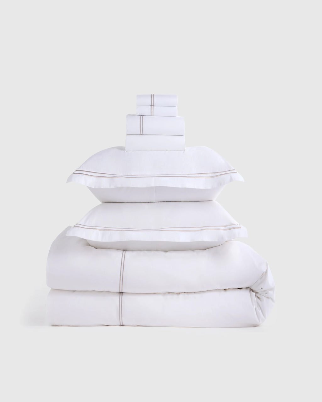 Organic Crisp Percale Deluxe Bedding Bundle - Twin / White