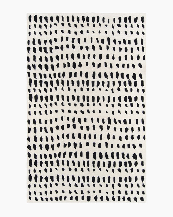 Painterly Dots Hand-Tufted Wool Rug - 3'6" x 5'6" / Navy