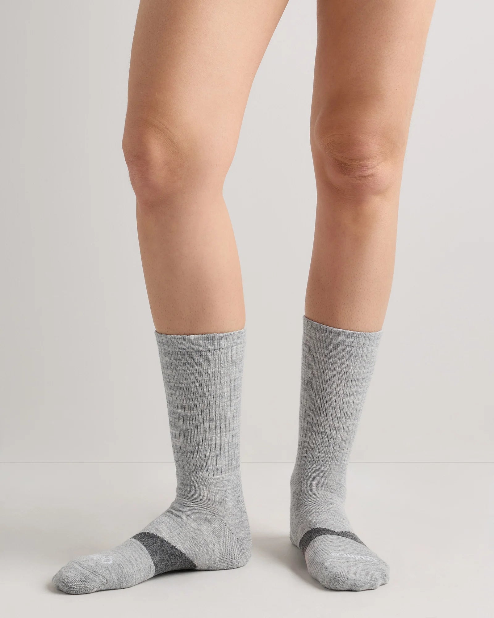 Alpaca Crew Socks (3-Pack) - S / Heather Grey Secondary image