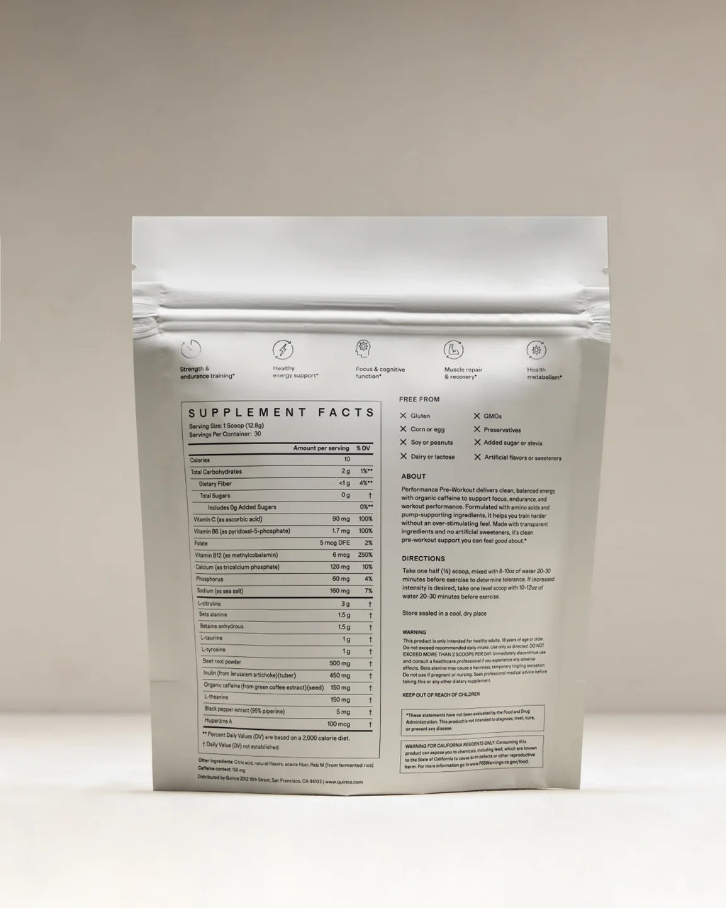 Performance Pre-Workout - 30 Servings / Strawberry Lemonade