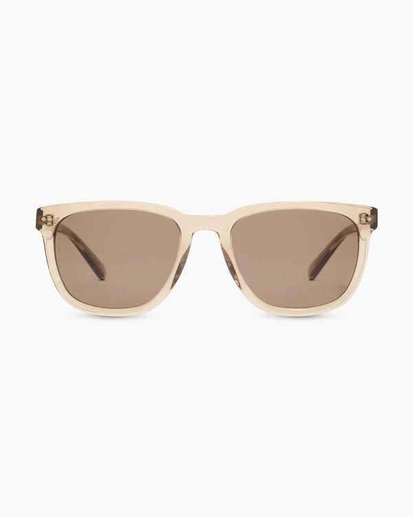 Athens Polarized Acetate Sunglasses - One Size / Clear Brown with Brown lens