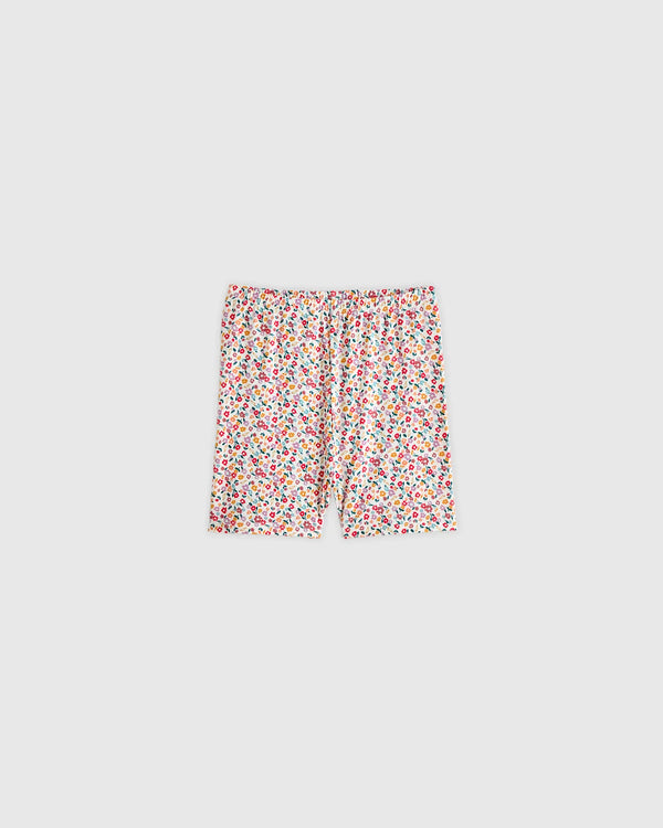 Bamboo Short Sleeve and Shorts Pajama Set - 2T / Lavender Hearts
