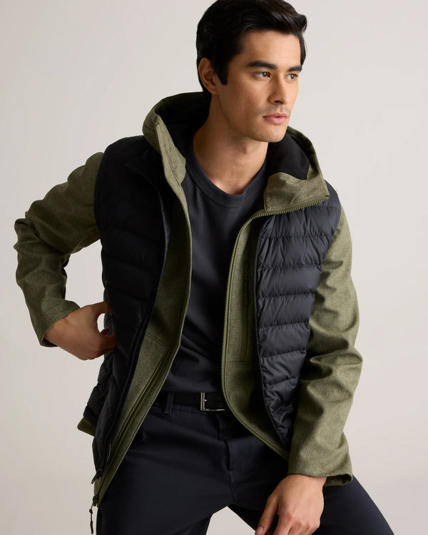 Softshell Fleece-Lined Full-Zip Hooded Jacket - XS / Heather Shady Charcoal