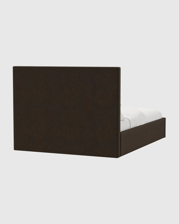 Square Bed in Performance Velvet - Full / Butterscotch