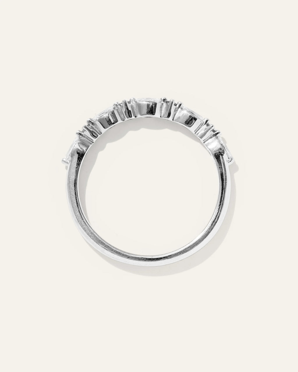 Diamond Alternating Marquise & Round Band - 4 / Yellow Gold
