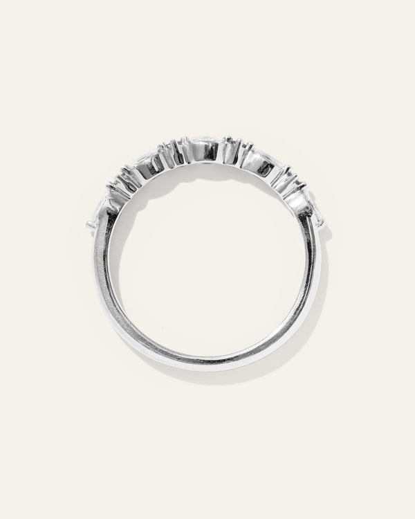 Diamond Alternating Marquise & Round Band - 4 / Yellow Gold