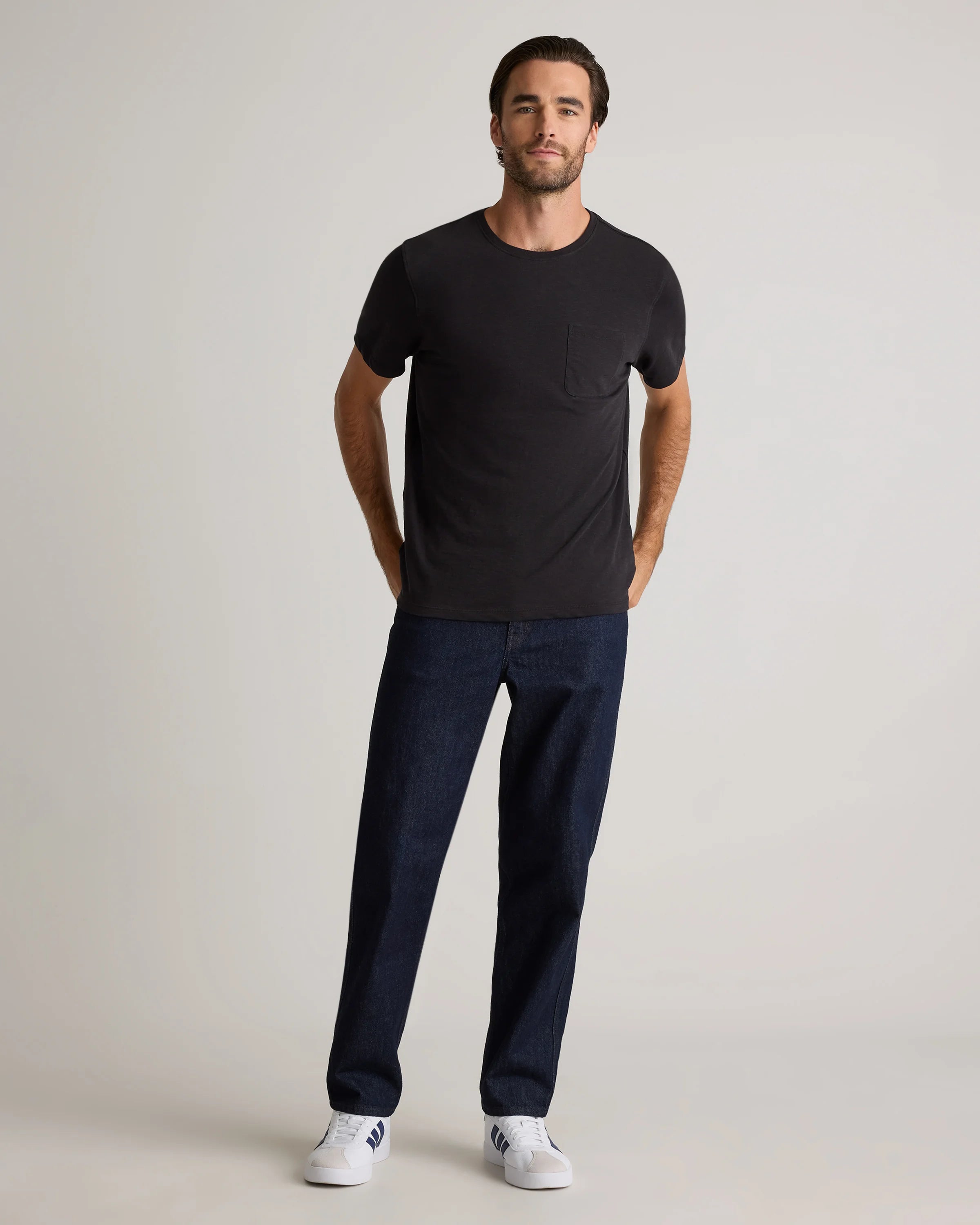 100% Organic Cotton Slub Pocket Tee - S / Bold Black Secondary image