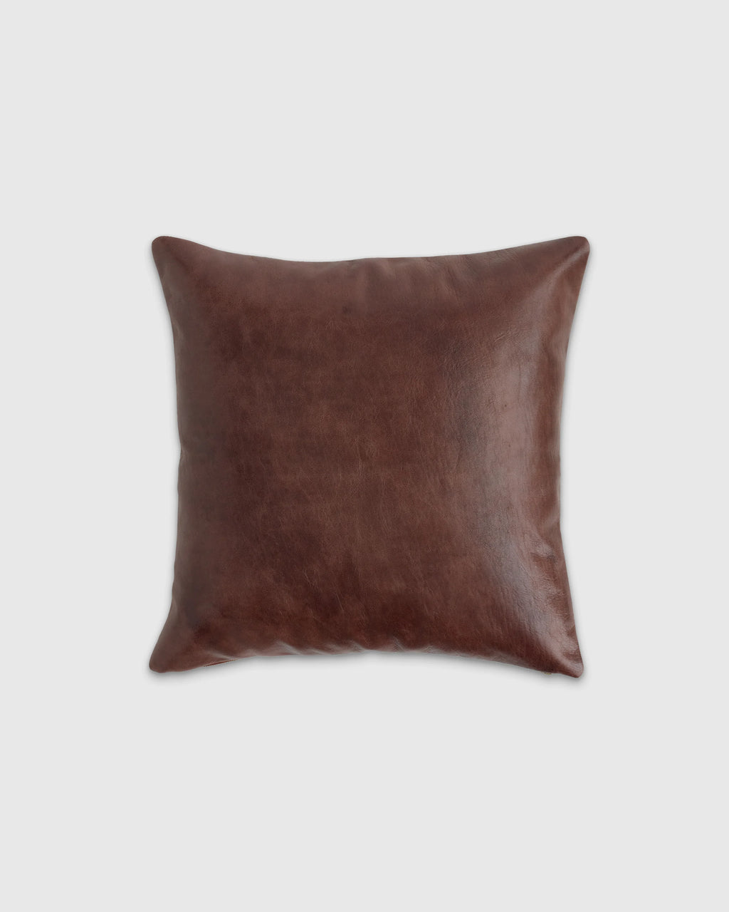 Solid Leather Pillow Cover - 20x20 / Cognac