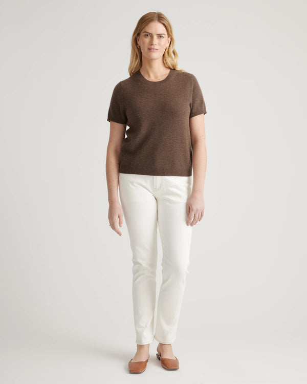 Mongolian Cashmere Tee - XS / Pale Custard Yellow