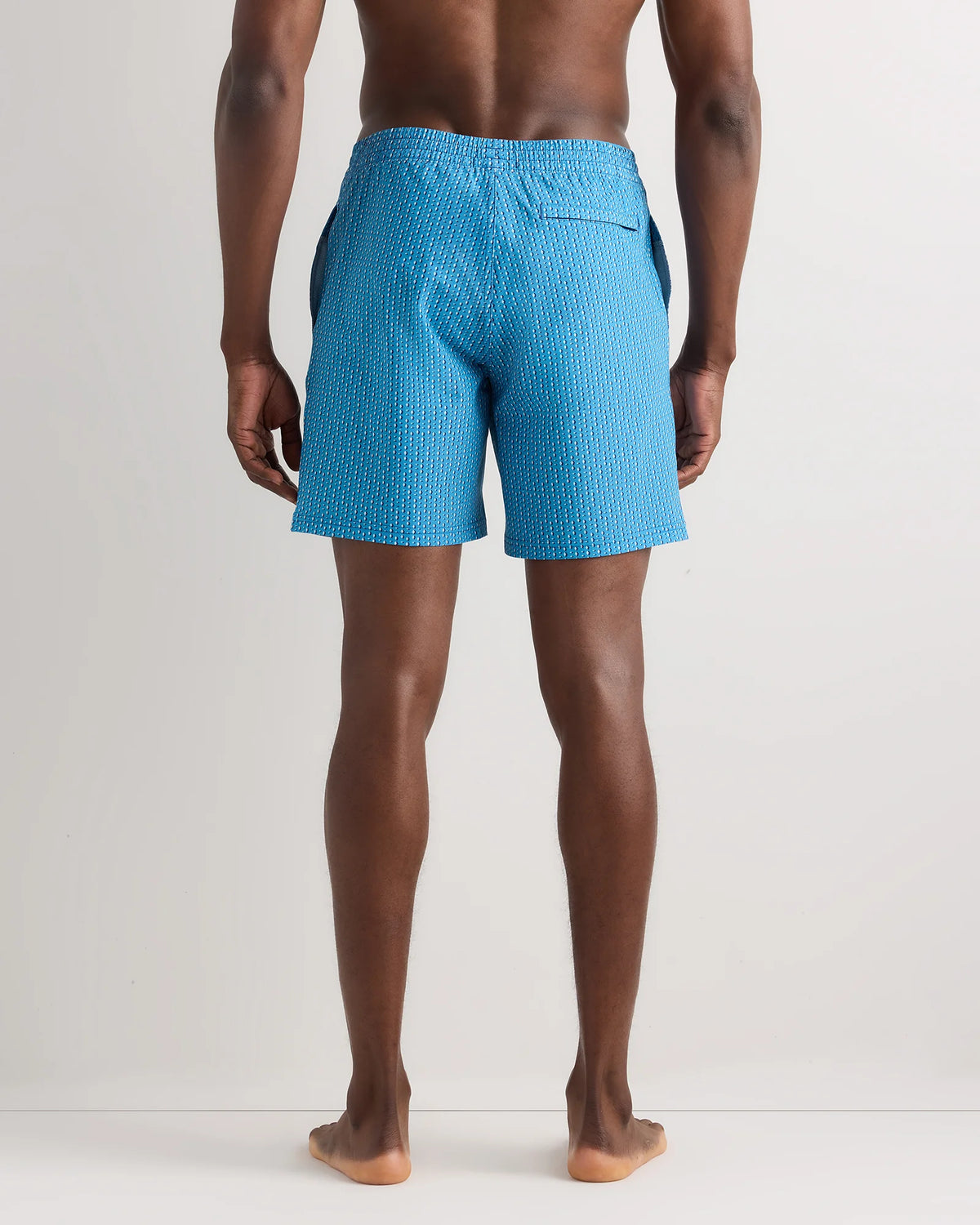 Italian Swim Trunks - 7" - XS / Navy Diamond Geo