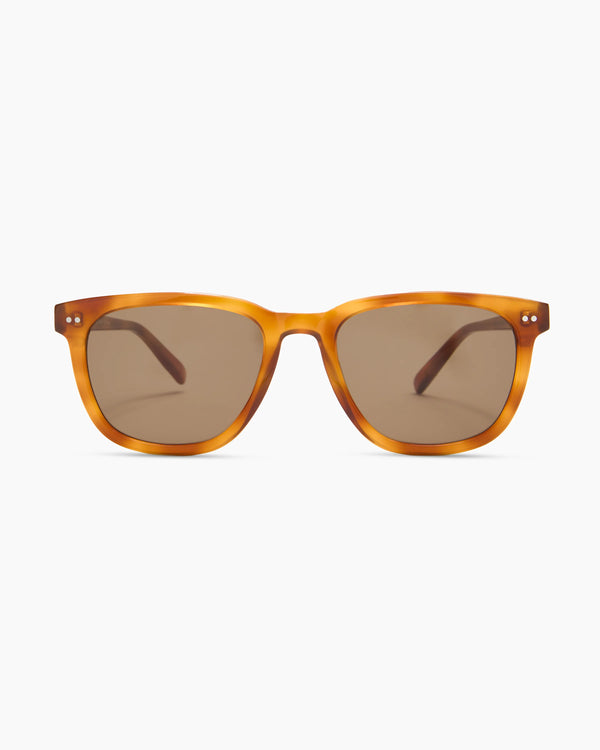 Athens Polarized Acetate Sunglasses - One Size / Clear Brown with Brown lens