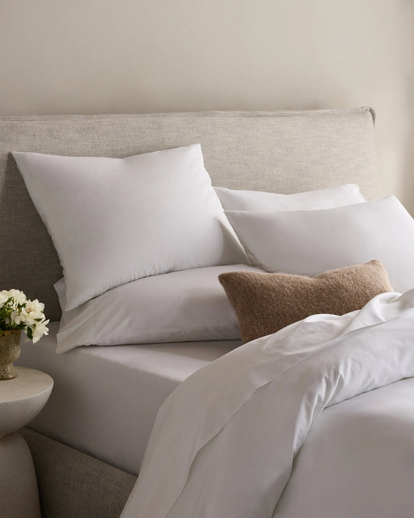 Organic Crisp Percale Duvet Cover - Twin / Ivory