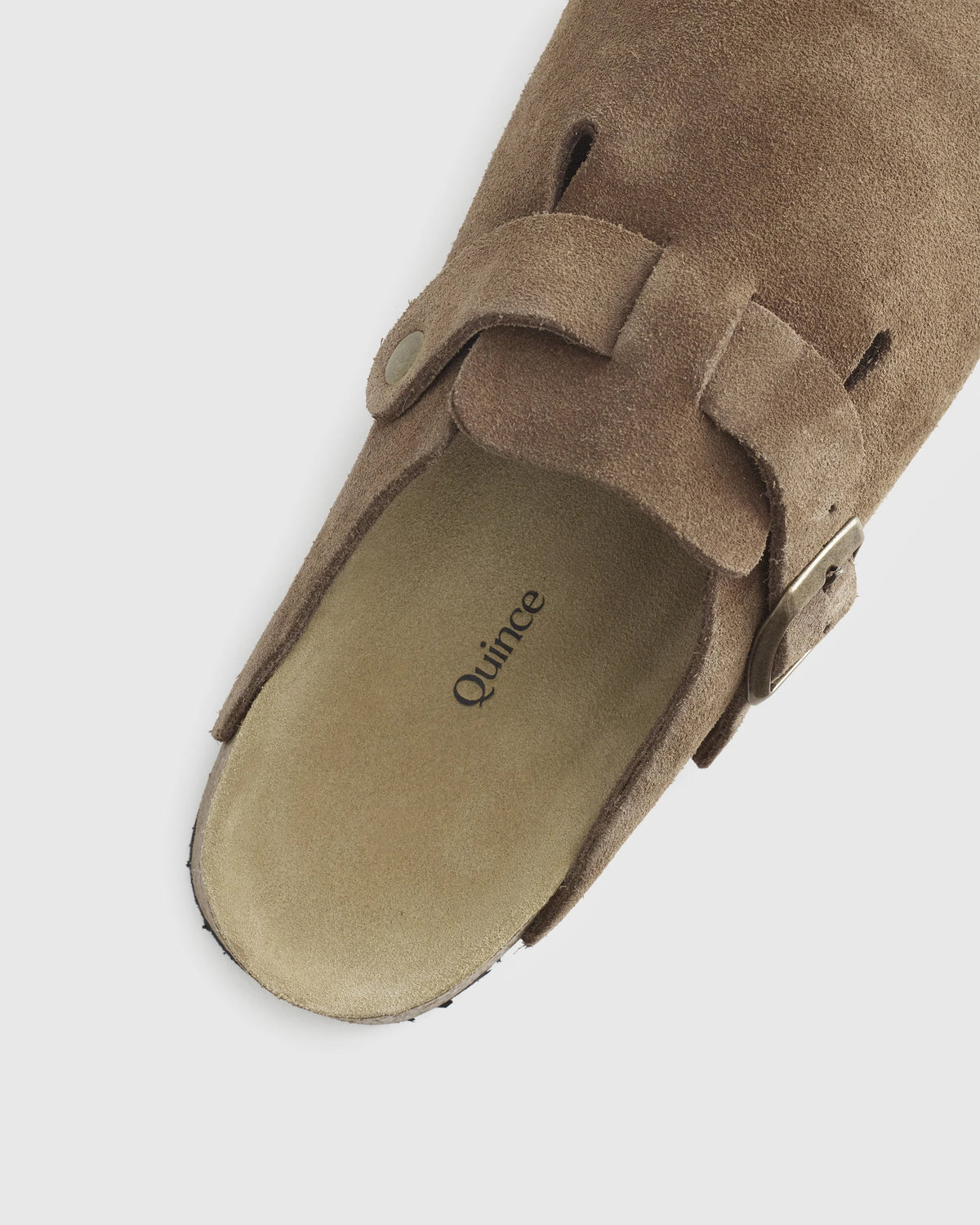 Water Repellent Suede Clog Mule - 5 / Dune