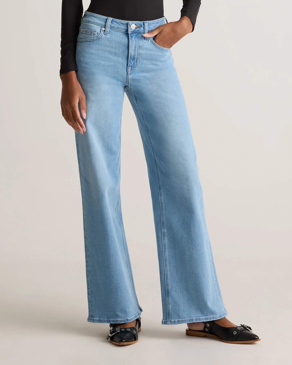 Bella Stretch Wide Leg Jeans - 24 / Frosted Blue Main image