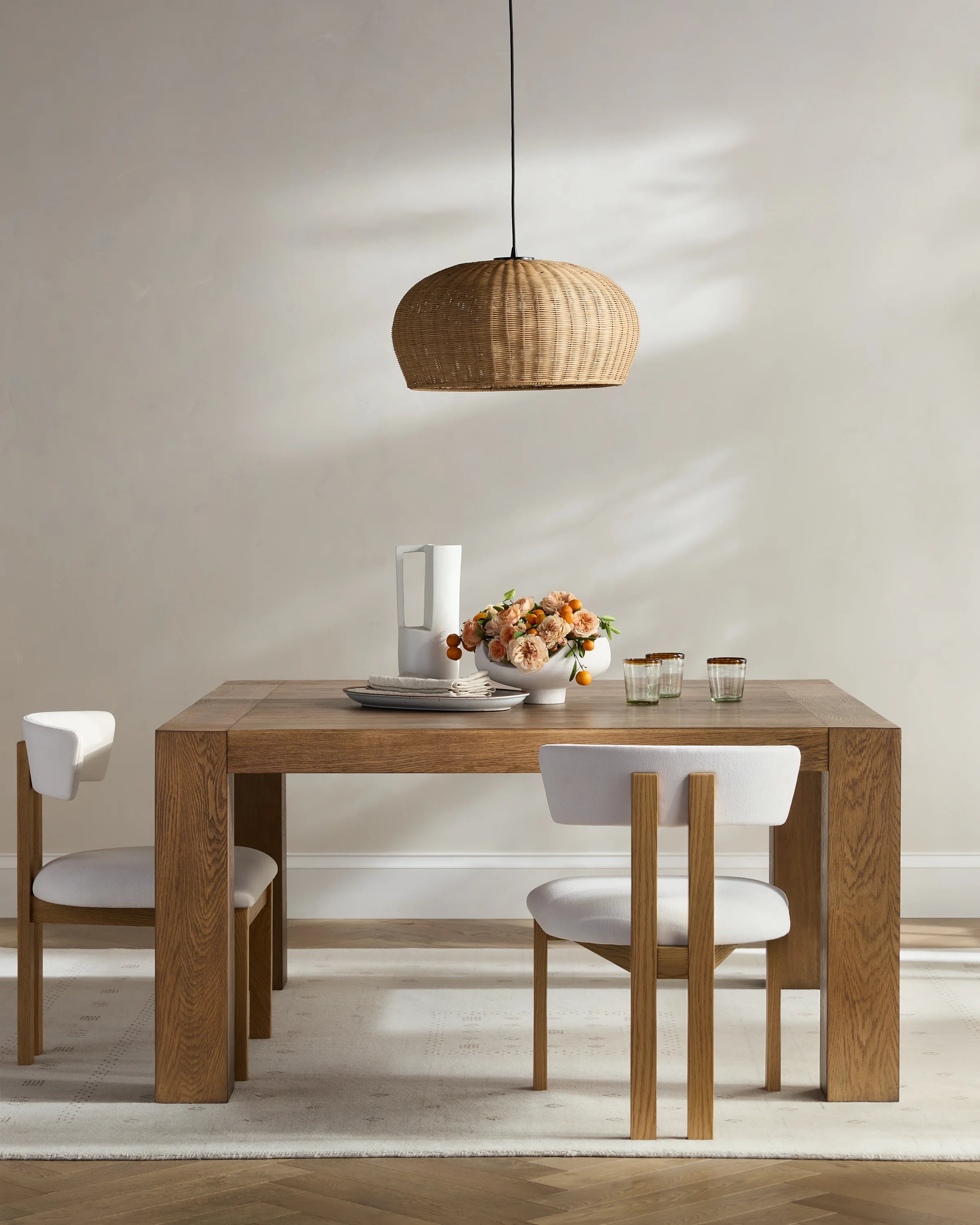 Reclaimed Oak Parsons Square Dining Table - One Size / Cafe Brown Secondary image