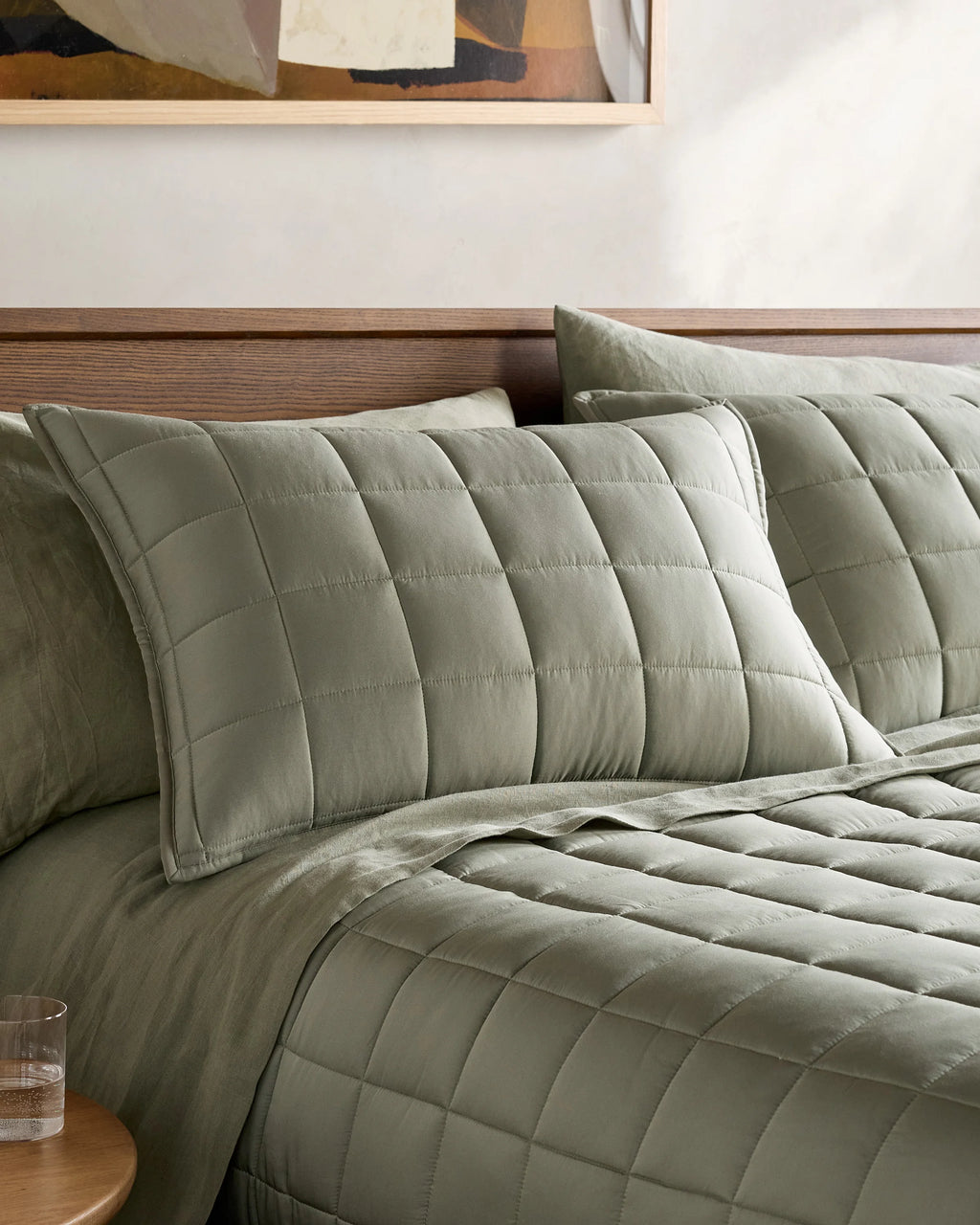 Bamboo Box Quilt - Twin / Sage