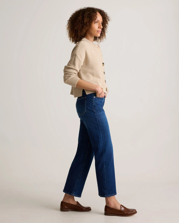 Bella Stretch Cropped Straight Jeans - 24 / Stormy Blue