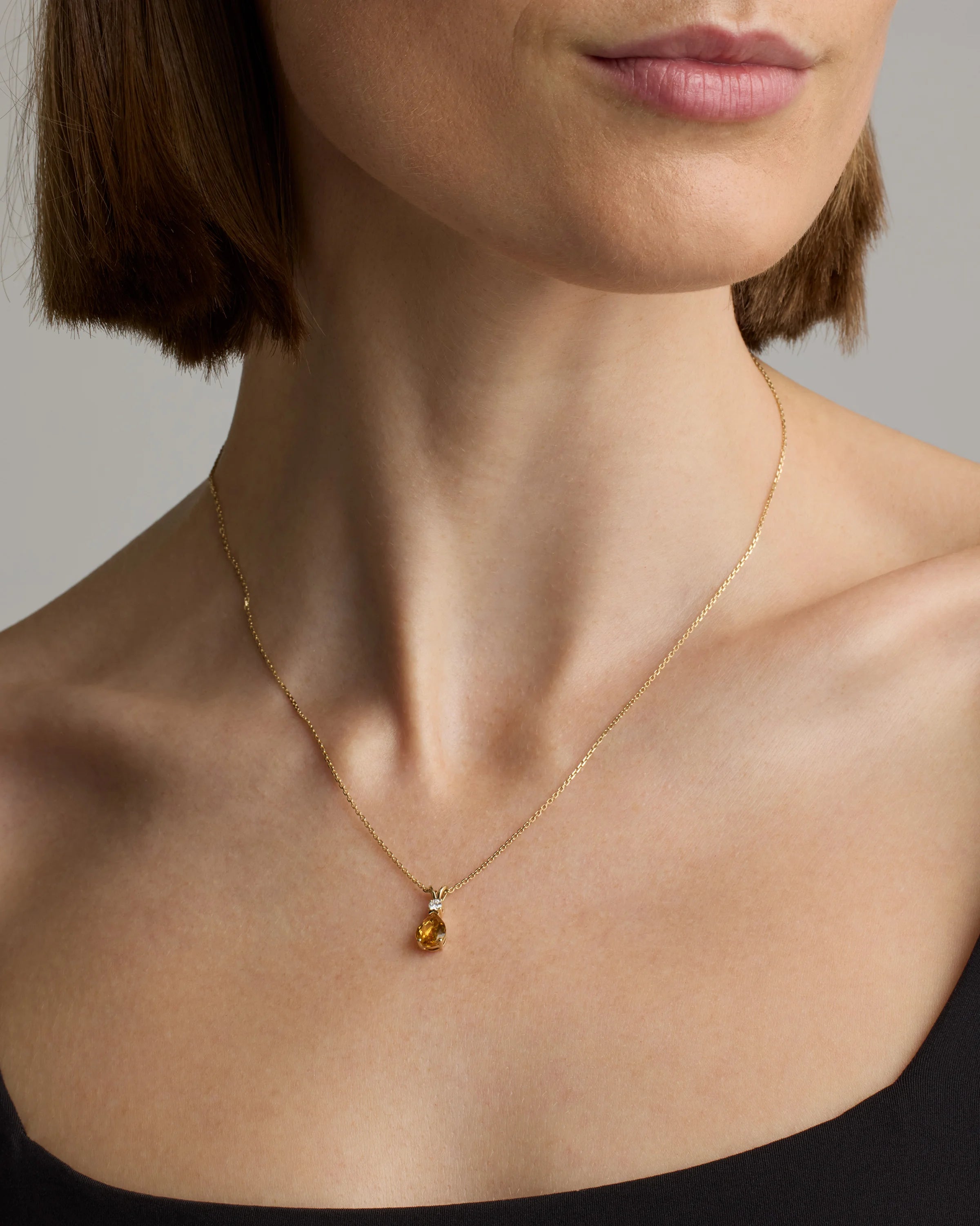 14K Gold Diamond & Semi-Precious Gemstone Drop Necklace - One Size / Yellow Gold Secondary image
